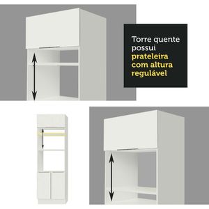 Armário De Cozinha Completa 270cm Branco Stella Madesa 10 Branco