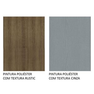 Armário De Cozinha Compacta 261 Cm Rustic/cinza Emilly Madesa 09 Rustic/cinza