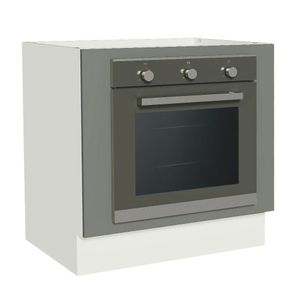 Balcão Forno Embutir 80x60cm Sem Tampo Branco/cinza