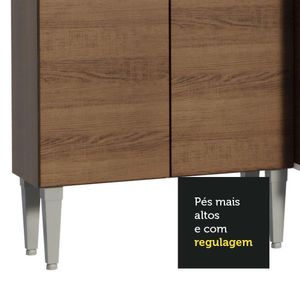 Armário Cozinha Compacta 165cm Pia Rustic-Cinza