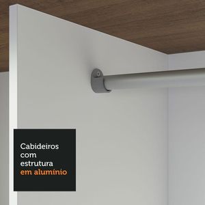 Guarda-roupa Casal 3 Portas Correr Espelho Rustic Nobre