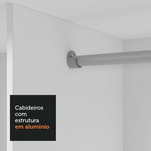 Guarda-roupa Casal 3 Portas Correr Espelho 2 Gavetas