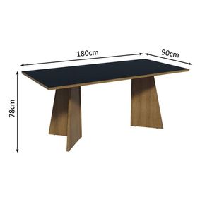 Conjunto Sala Jantar Mesa Madeira 6 Cadeiras Rustic