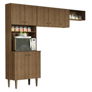 Armário De Cozinha Compacta Quiosque 235cm Rustic Madesa