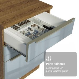 Armário  Cozinha Completa 310 cm Lux Madesa 01 Rustic/cinza