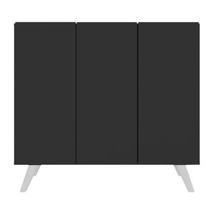 Armário Lavanderia 90cm Mp5033 Preto/Branco