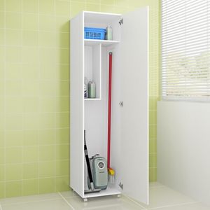 Armário Lavanderia Multiuso Com 1 Porta Cr30013 Branco