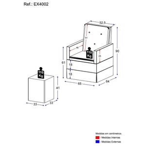 Poltrona+Balanço E Puff Ex4002 Bege Bege