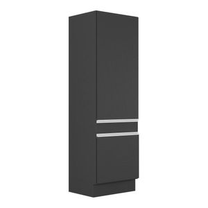 Paneleiro 2 Portas 62cm Com Rodapé Veneza Multimóveis V2119 Preto/branco Preto/branco