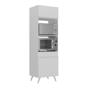 Paneleiro 2 Portas 63cm Para Forno E Microondas Veneza Multimóveis V3679 Branco Branco