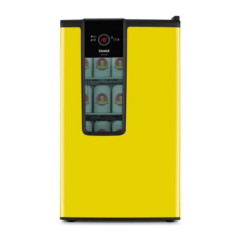 Geladeira/refrigerador 82 Litros 1 Portas Amarelo - Consul - 110v - Czd12ayana