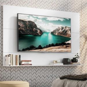 Painel Com Suporte Tv 65" Amsterdã Multimóveis V3656 Branco