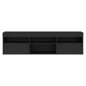 Rack Tv 65" Com 2 Portas Paris Multimóveis V3326 Preto
