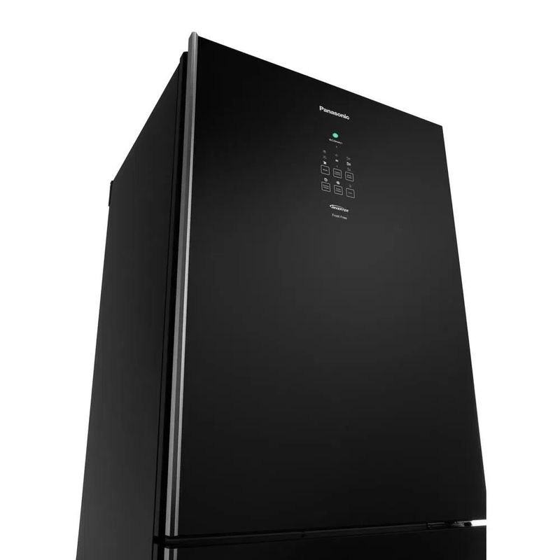 Geladeira Panasonic Frost Free 425L A+++ Black Glass