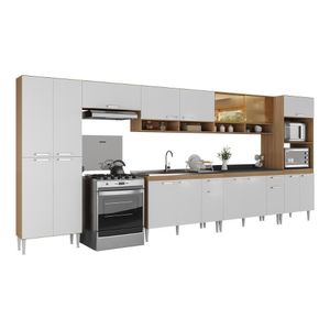 Cozinha Completa Modulada 7 Pçs c/ Armário Balcão Pia Paris