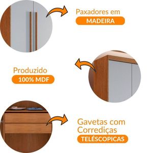 Guarda Roupa Solteiro Heros 6 Portas Com Pés Moderna Imbuia