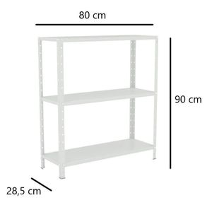 Estante Aço 3 Prateleiras Eaf007 Branco