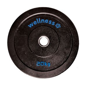 Anilha Olímpica Borracha Azul New Bumper Plate 20kg Wellness - WK009