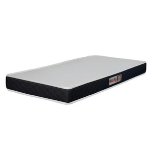 Colchão Solteiro Espuma D20 Malibu 78x188x12cm Preto / Branco Hellen Branco/preto