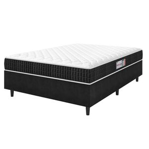 Cama Box Colchão Casal Espuma D33 New Millenium 138x57cm Preto/branco Hellen Pret/branc