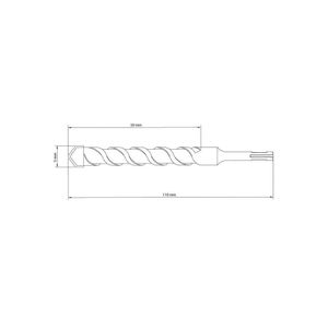 Broca Para Concreto 5x110 Mm Tramontina Em Aço Especial Com Encaixe Sds Plus