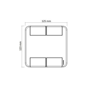 Placa 4 Postos 4x4 Tramontina Tablet Branca