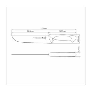 Faca Para Carne Tramontina Premium Com Lamina De Aço Inox E Cabo De Polipropileno Branco 8"