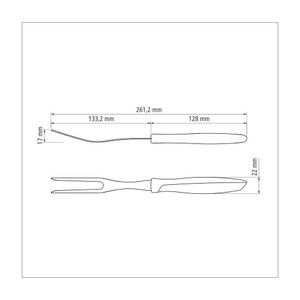 Garfo Trinchante Tramontina Plenus Com Lamina Em Aço Inox E Cabo De Polipropileno Preto