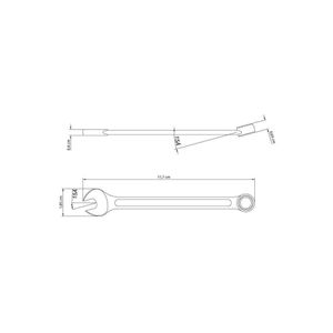 Chave Combinada 7 Mm Tramontina Basic Com Corpo Em Aço Especial Cromado