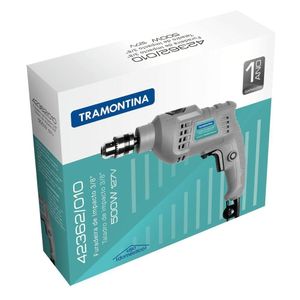 Furadeira De Impacto 500W 127 V Tramontina Para Uso Domestico Sistema De Reversão E Botão