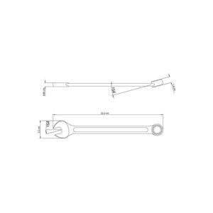 Chave Combinada 25 Mm Tramontina Basic Com Corpo Em Aço Especial Cromado