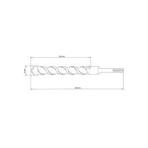 Broca Para Concreto 8x260 Mm Tramontina Em Aço Especial Com Encaixe Sds Plus