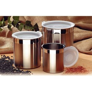 Pote Tramontina Cucina Em Aço Inox Para Mantimentos Com Tampa Plastica 14 Cm 2,3 L