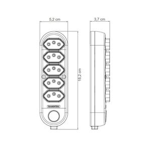 Extensão Multipla 5 Tomadas 2p+t 10 A 250 V Tramontina 5 M