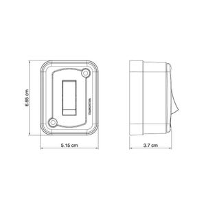 Interruptor De Sobrepor Com 1 Tecla Simples 10 A 250 V Tramontina Branco