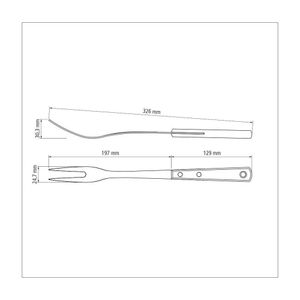 Garfo Trinchante Para Assados Inox Polywood 32 Cm Tramontina