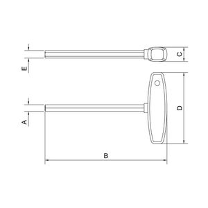 Chave Cabo T Ponta Hexagonal 3x126 Mm Tramontina Pro