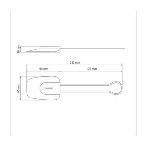 Espatula De Silicone Tramontina Molde Cinza Com Cabo De Aço Inox