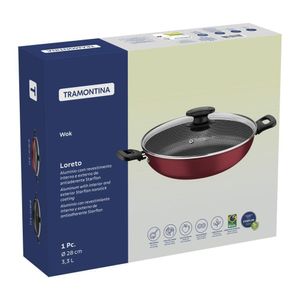 Wok Tramontina Com Revestimento Interno E Externo Em Antiaderente Starflon Max Grafite 28 Cm 3,3 L