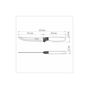 Faca Para Churrasco Tramontina Ipanema Com Lamina Em Aço Inox E Cabo De Polipropileno Azul 5"