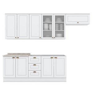 Cozinha Modulada Americana 6 Peças Branco Hp - Henn