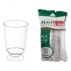 Mini Taça 50ml Acrílico Doces Bebidas Cristal C- 100 Unidade Cor Transparente