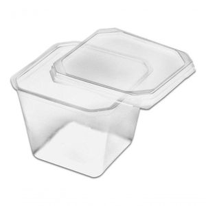 Pote De Plastico Quadrado 250 Ml Freezer Microondas C-100