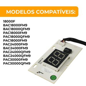 Placa Display Ar Condicionado 18.000 A 30.000 Btus Philco Chxr25g/bc único