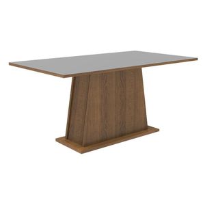 Kit Sala De Jantar Mesa 6 Cadeiras cinza/imperial Madesa