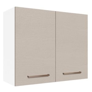 Armário Aéreo 80 Cm 2 Portas Agata Madesa Branco/crema