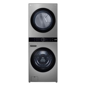 Lava e Seca Smart LG WashTower™ 17kg Aço Escovado com Inteligência Artificial AIDD™ WK17VS6A