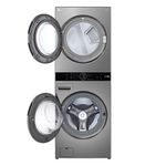Lava-e-Seca-Eletrica-Smart-LG-WashTower™-17kg-Aco-Escovado-com-Inteligencia-Artificial