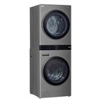 Lava-e-Seca-LG-WashTower-17kg-Aco-Escovado-com-Inteligencia-Artificial-AIDD™-WK17VS6A---220V