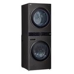 Lava-e-Seca-Eletrica-Smart-LG-WashTower™-17kg-Aco-Escovado-Preto-com-Inteligencia-Artificial